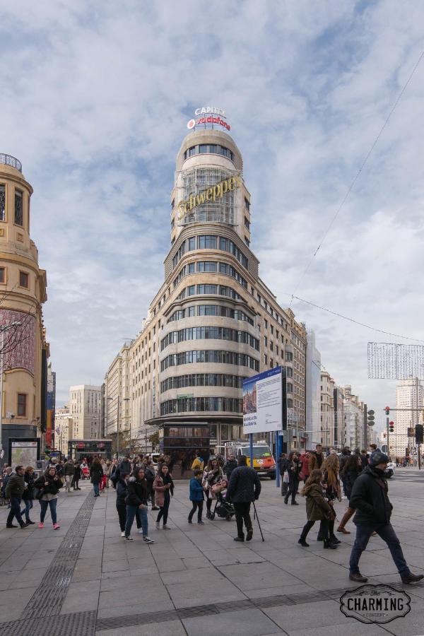 Charming Gran Via Center Leilighet Madrid Eksteriør bilde
